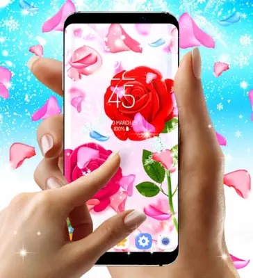 Winter rose live wallpaper android App screenshot 0