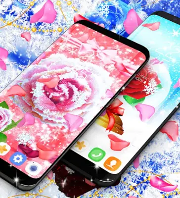 Winter rose live wallpaper android App screenshot 2