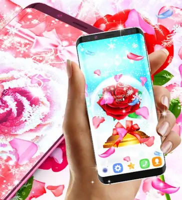 Winter rose live wallpaper android App screenshot 4